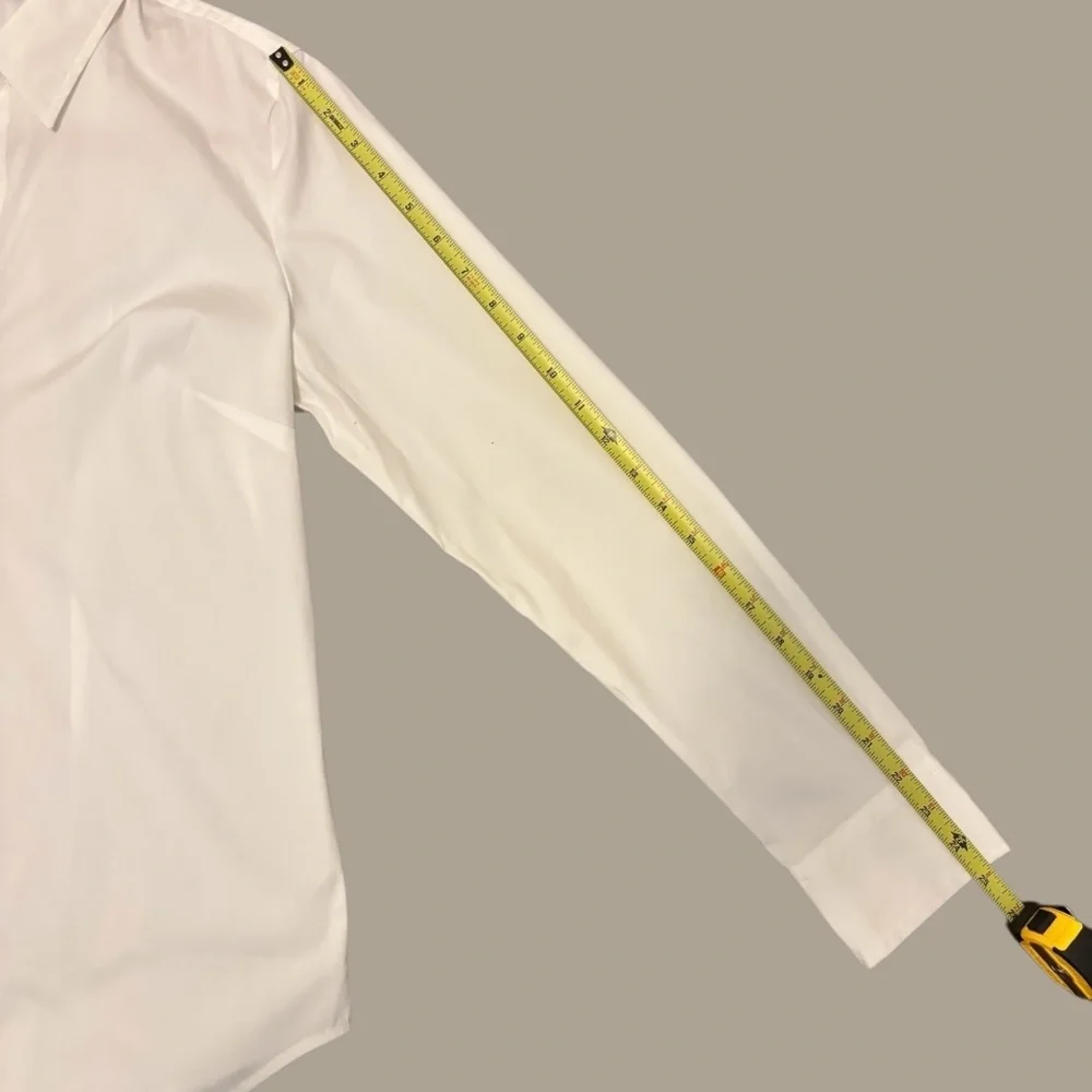 Ann Taylor Perfect Shirt Sz 12 White Long Sleeve Front Buttoned - Picture 11 of 11